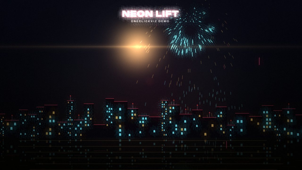 Fireworks bursting over a city at night